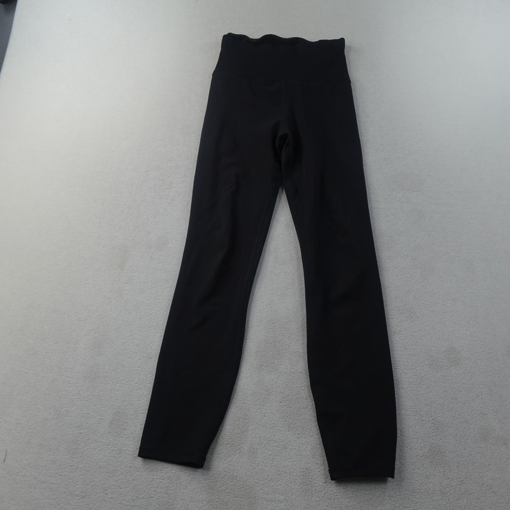 Vuori Rib Studio Leggings Womens Black High Rise 7/8 Yoga Stretch VW428